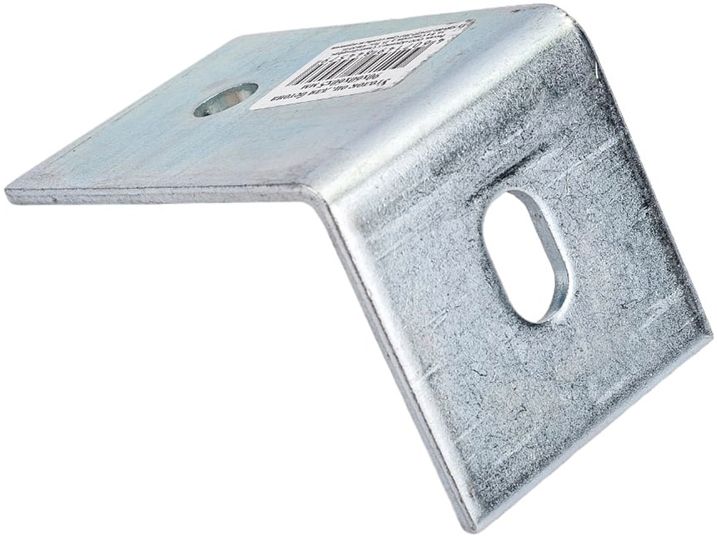 Уголок крепежный для бетона 90х60х60х4,0 мм, оцинкованный - фото